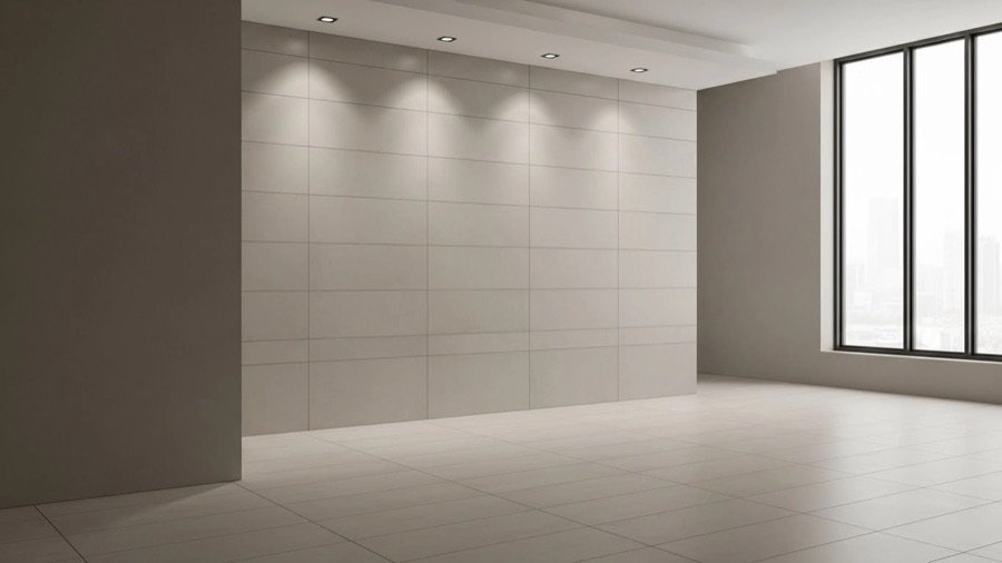 Residential flooring and tiling featuring light-colored tiles, consistent spacing, natural daylight, and clean modern home design.