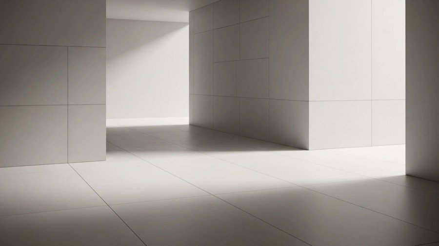 Modern home flooring and tiling with large tiles, soft neutral colors, clean layout, and elegant contemporary interior design.