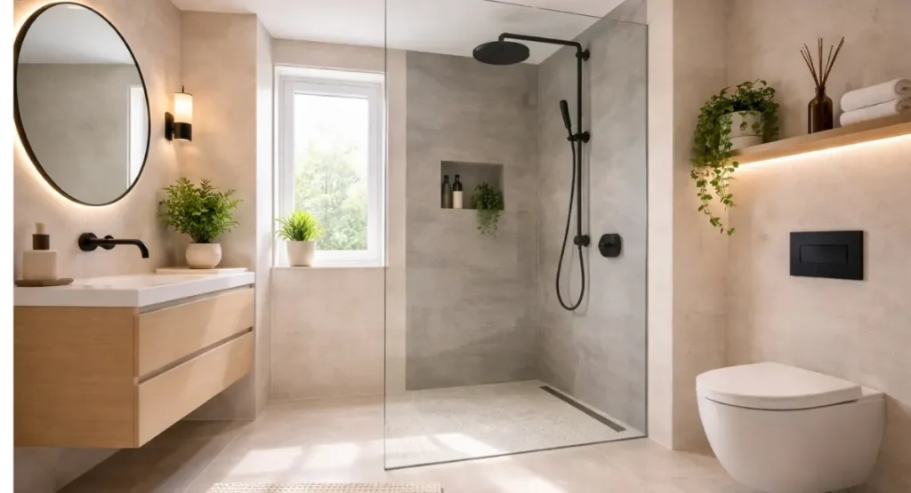 Frameless glass shower panel