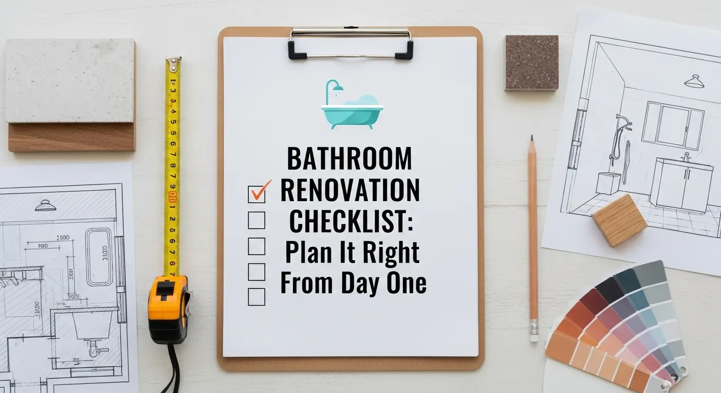 Complete checklist for planning a bathroom renovation from day one