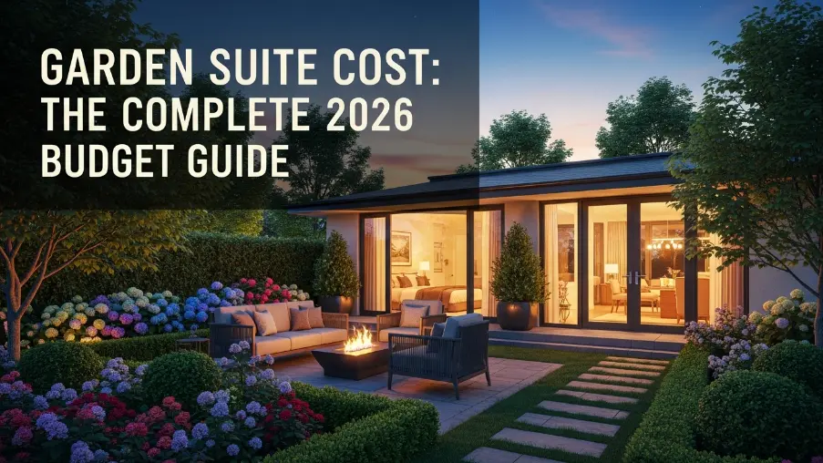 Backyard garden suite construction project with 2026 cost and budget planning