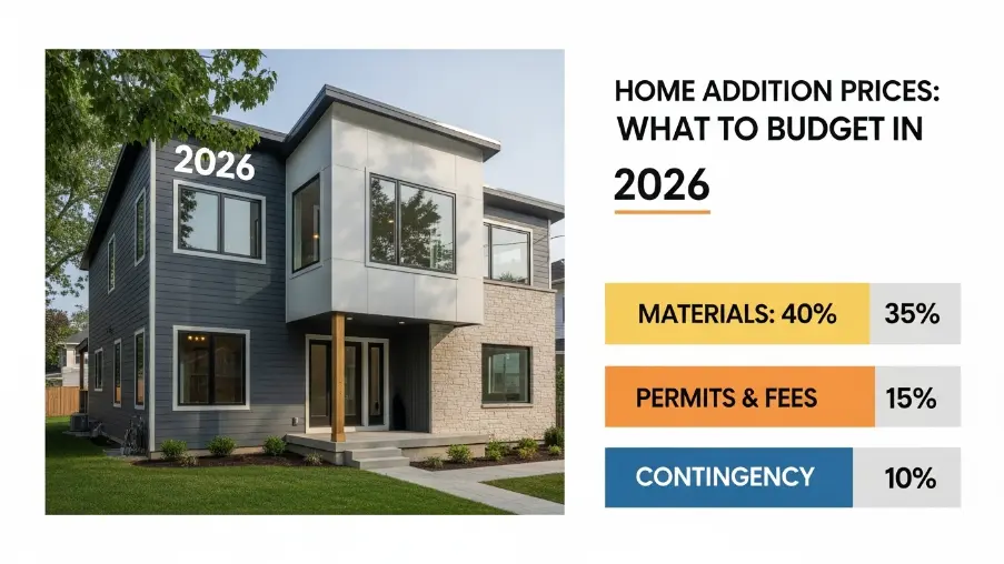 Modern home addition renovation project cost guide for 2026