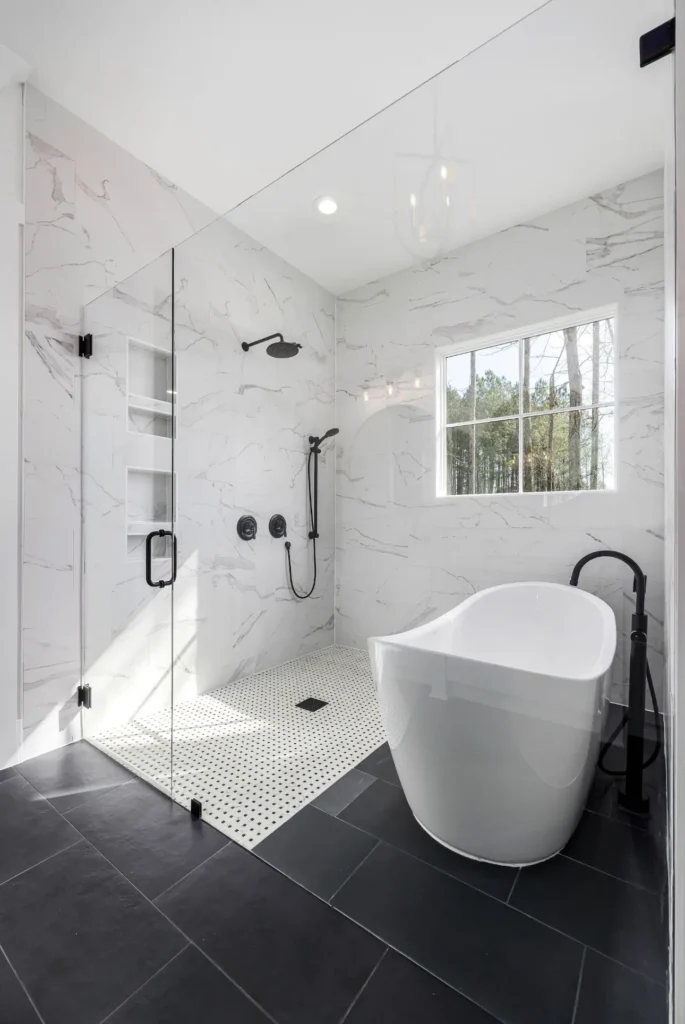 Bathroom Renovation Trends 2026 Featuring Frameless Glass Shower And Modern Tile Design